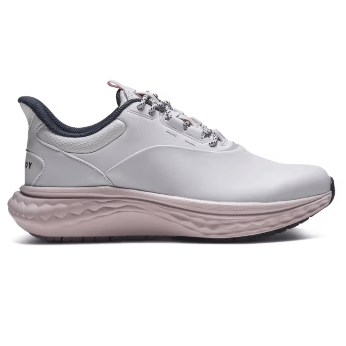 FootJoy Women's Quantum Leather Spikeless Golf Shoes White / Pearl Blush Medium 5.5