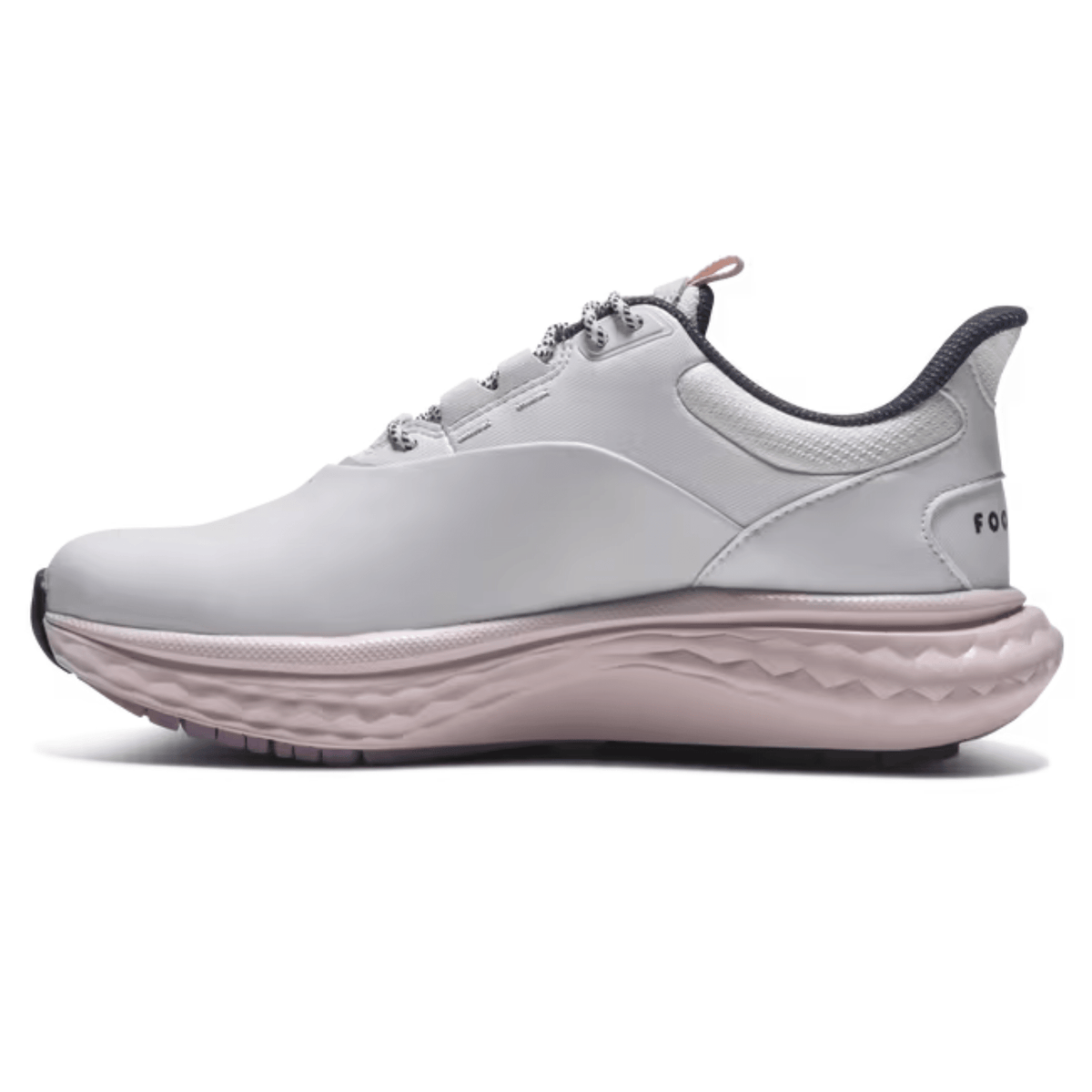FootJoy Women's Quantum Leather Spikeless Golf Shoes White / Pearl Blush Medium 5.5