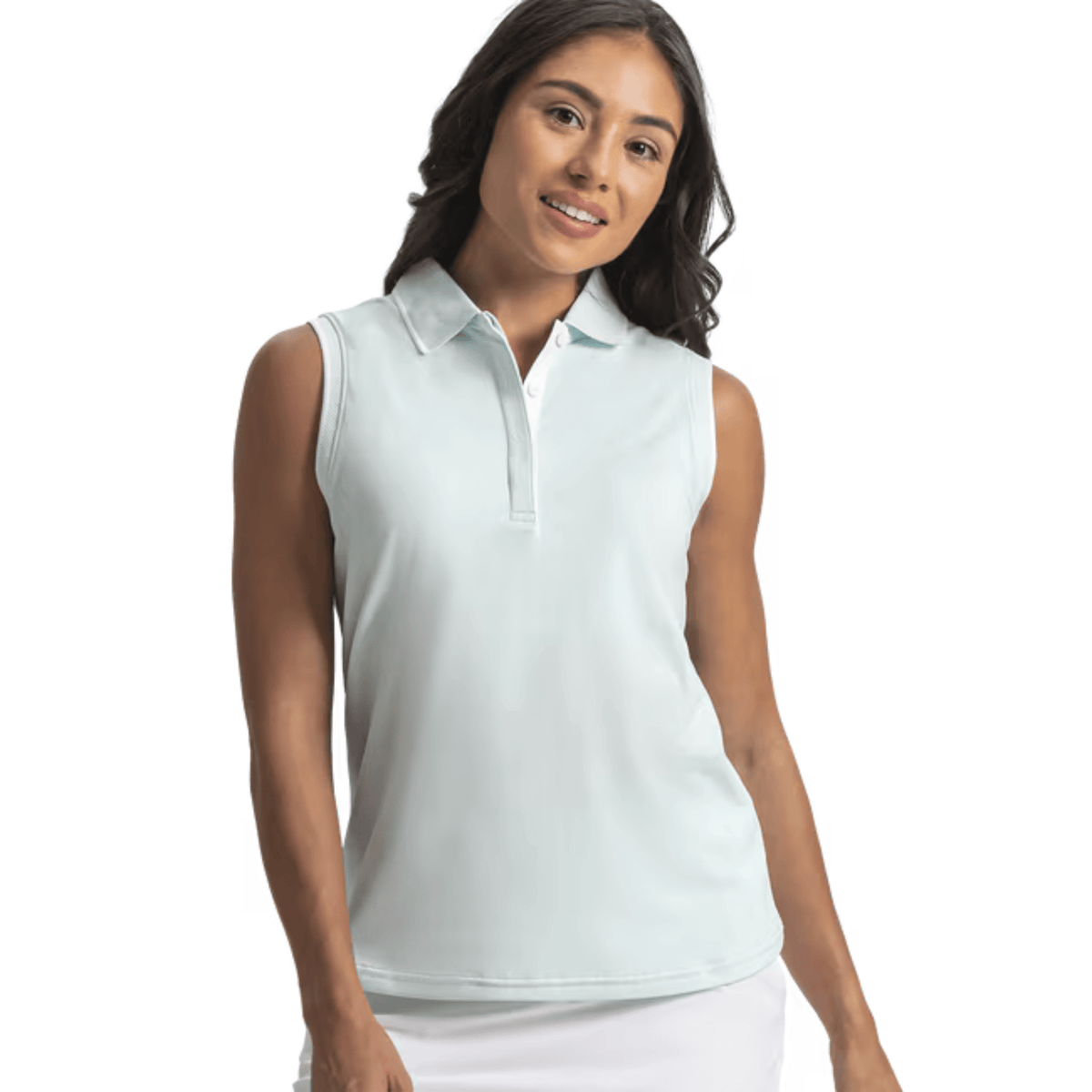 FootJoy Women's Sleeveless Polo Glacial Blue