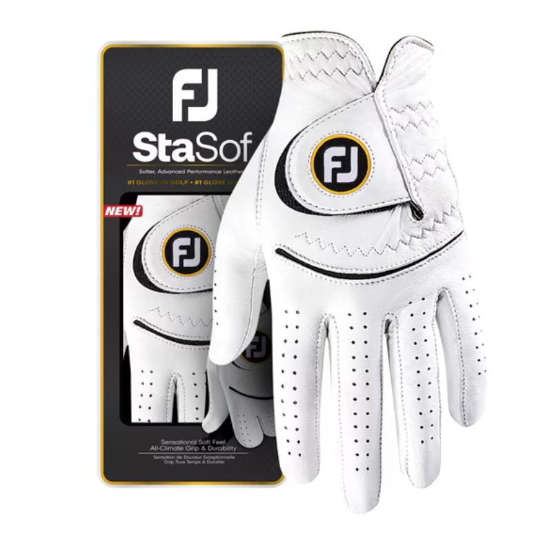 FootJoy StaSof Golf Glove - Buy 3 Gloves Get 1 Free Pearl Black