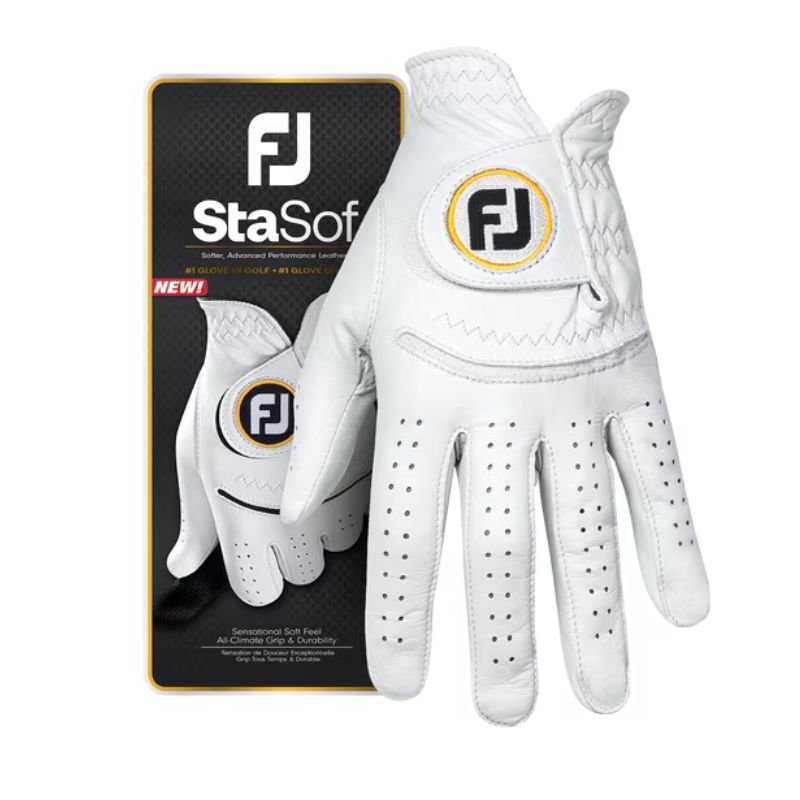 FootJoy StaSof Golf Glove - Buy 3 Gloves Get 1 Free Pearl White