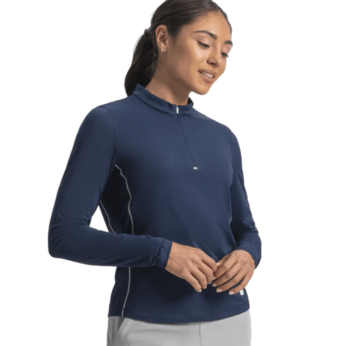 FootJoy Women's TempoSeries 1/4 Zip Sun Protection Sweater Navy