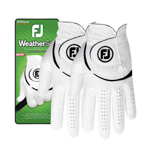 FootJoy WeatherSof 2-Pack Golf Glove - Buy 3 Gloves Get 1 Free White