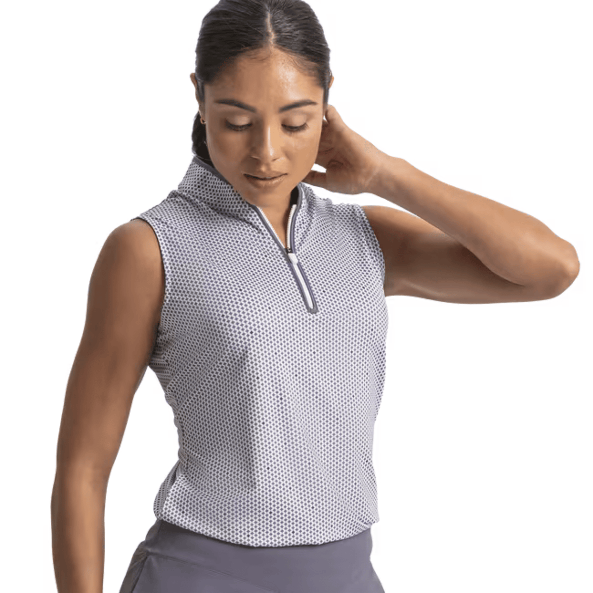 FootJoy Women's Zip Front Tank Polo Dusty Violet