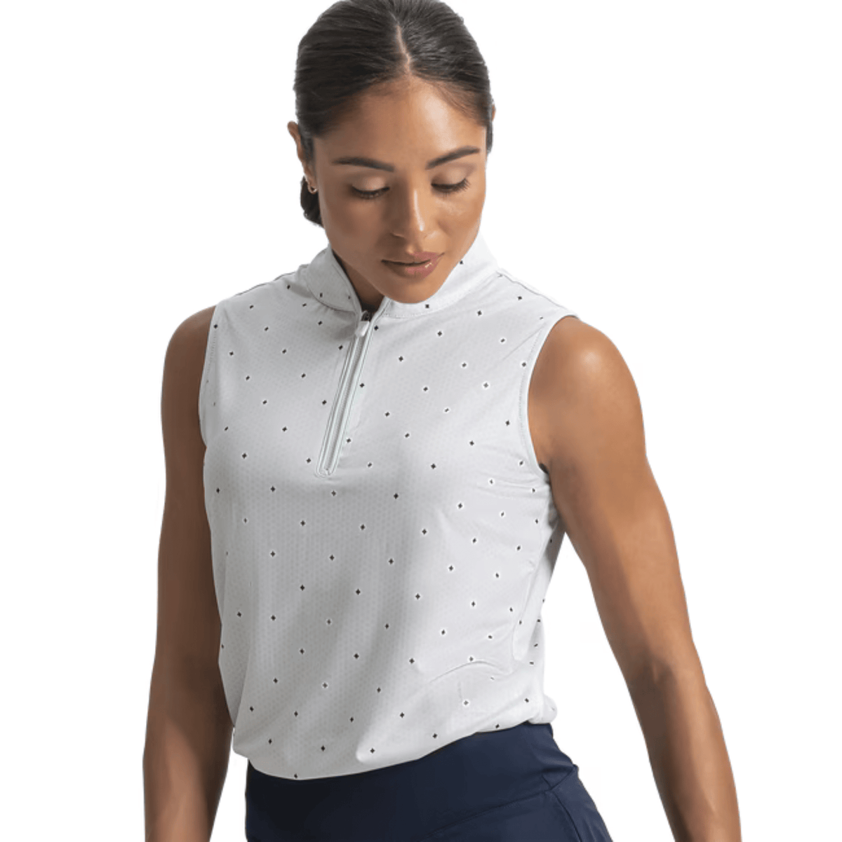 FootJoy Women's Zip Front Tank Polo Glacial Blue
