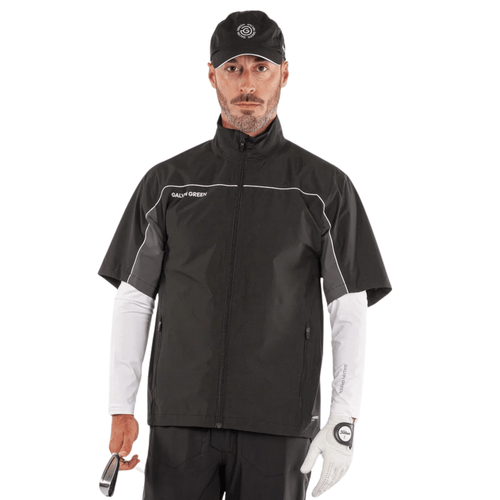 Galvin Green Air Short-Sleeve Rain Jacket Black Forged Iron