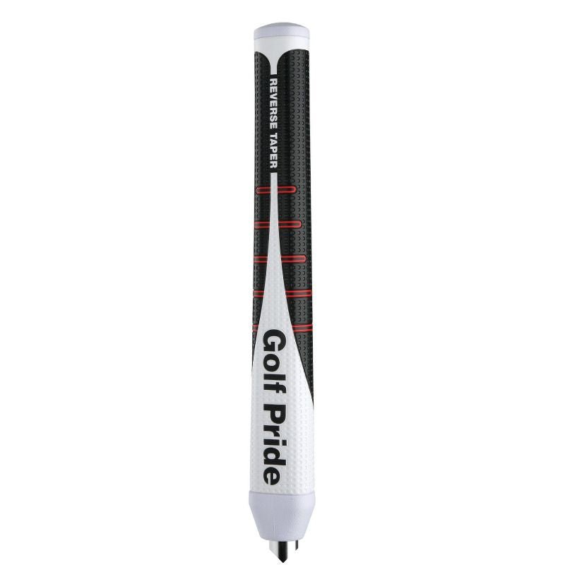 Golf Pride Reverse Taper Round Putter Grip - Medium White Black