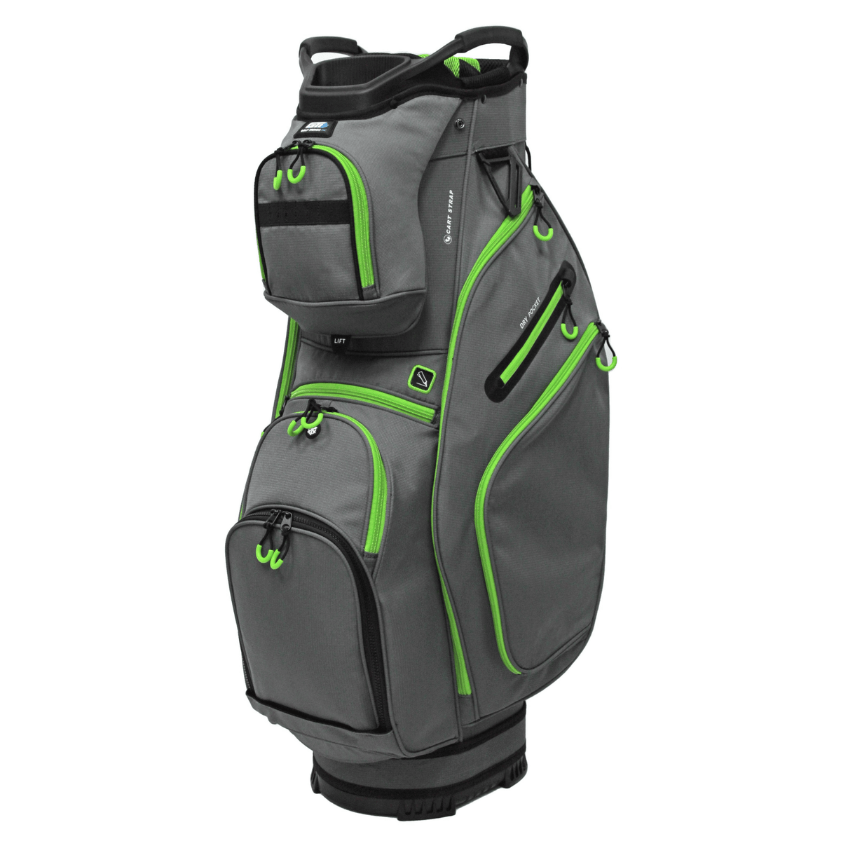 Golf Trends Country Club 2.0 Cart Bag Charcoal Lime