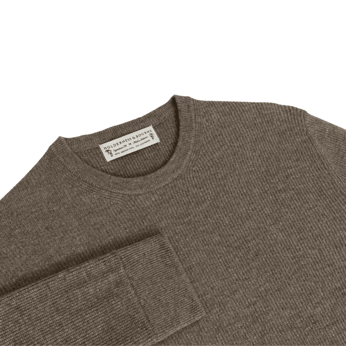Holderness & Bourne The Barrett Crewneck Sweater Heathered Driftwood Small