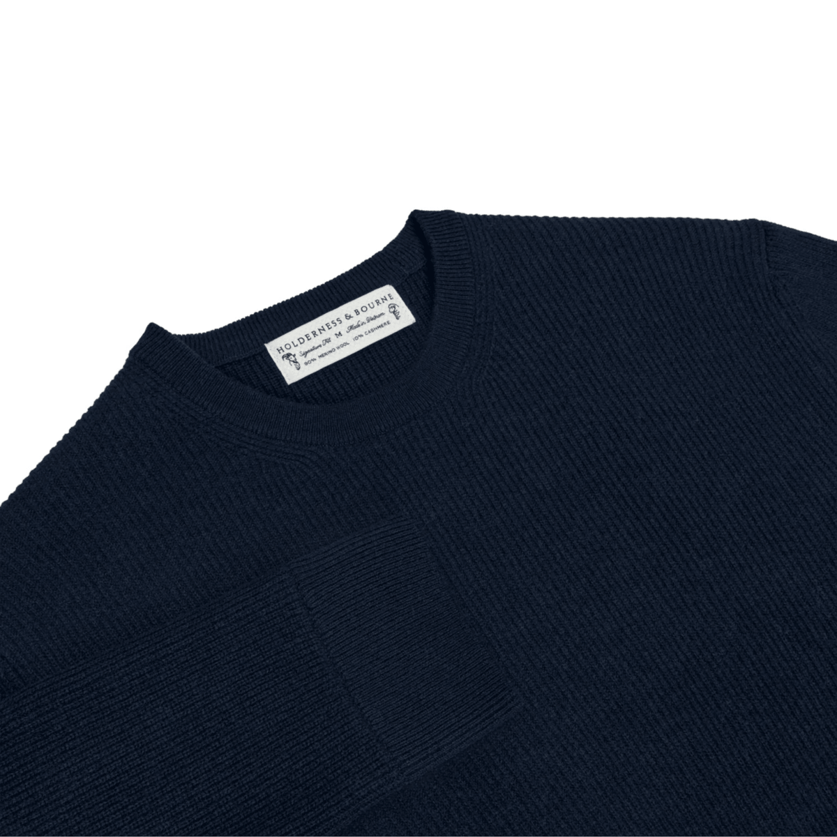 Holderness & Bourne The Barrett Crewneck Sweater Heathered Navy Small