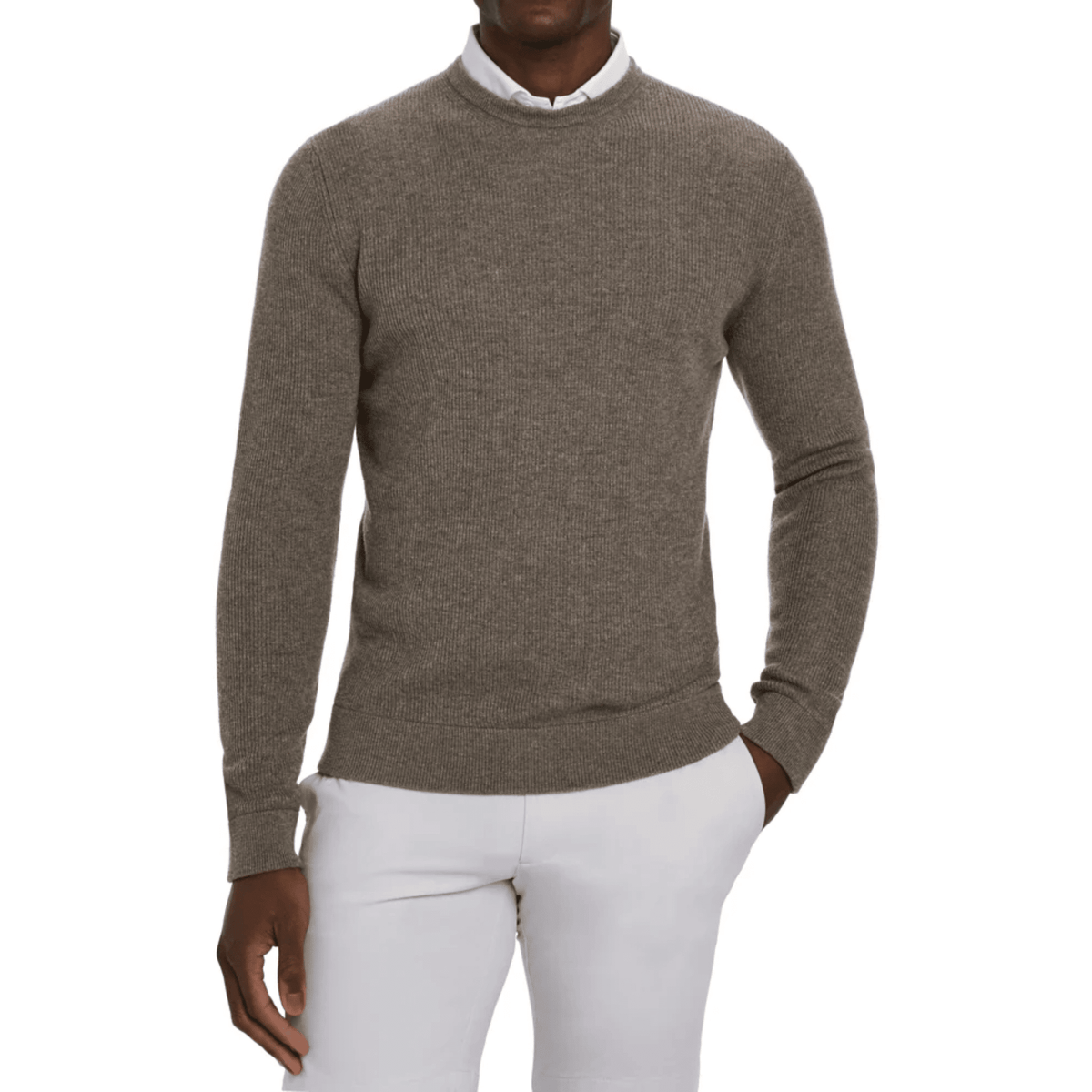 Holderness & Bourne The Barrett Crewneck Sweater Heathered Driftwood Small