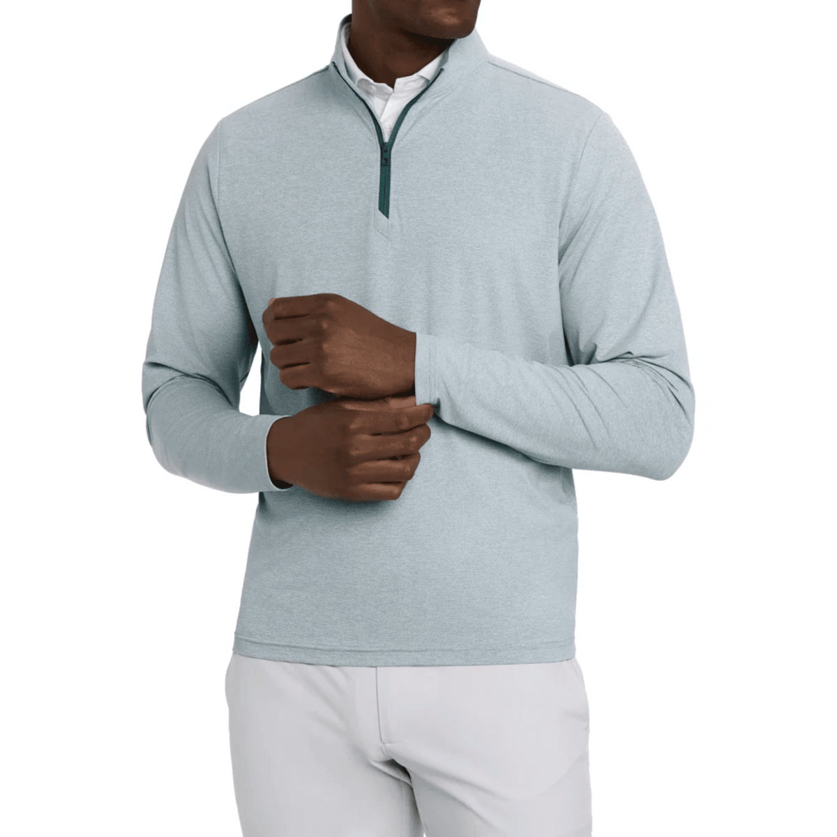 Holderness & Bourne The Bell 1/4 Zip Sweater Heathered California Spruce