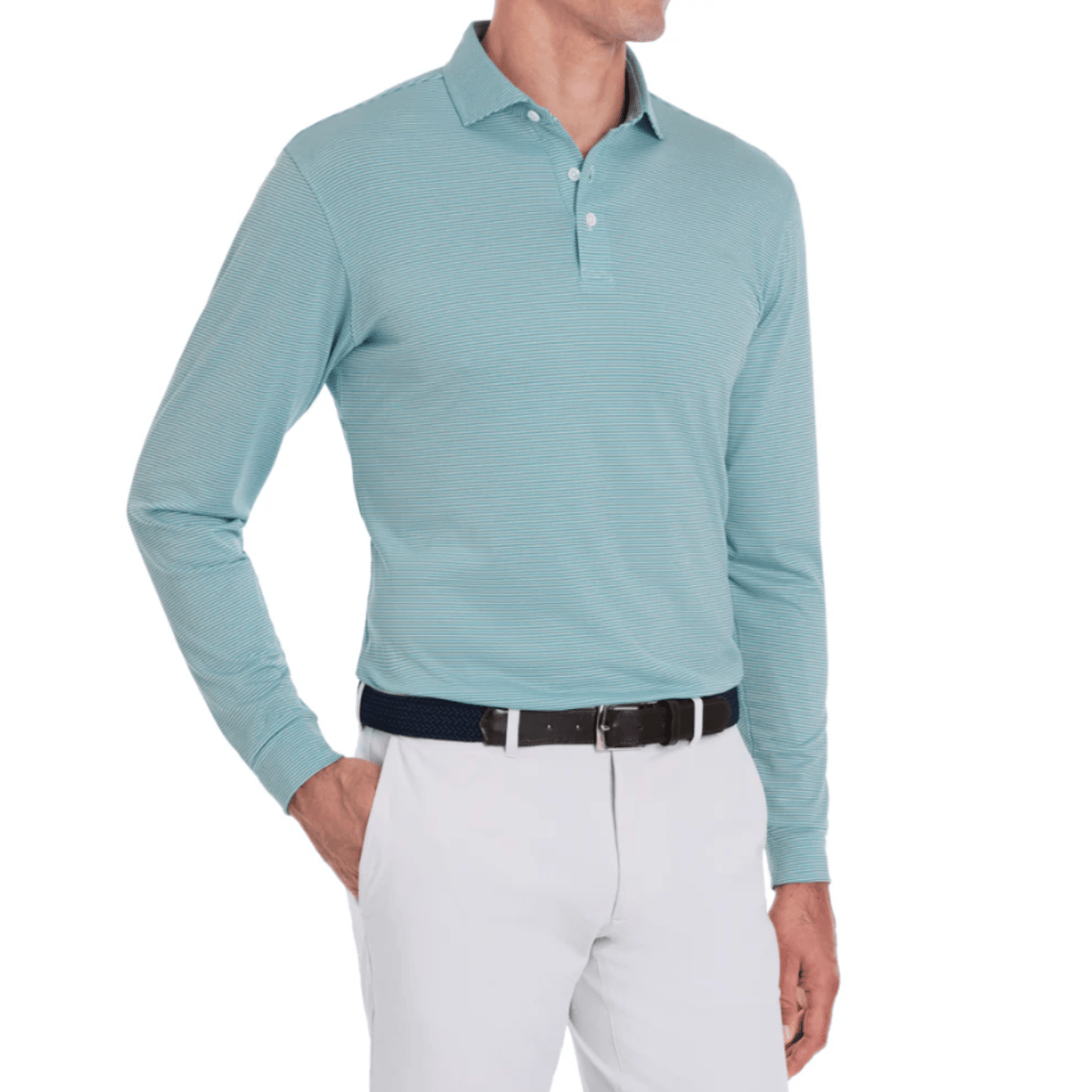 Holderness & Bourne The Burke Long Sleeve Polo Harbor White