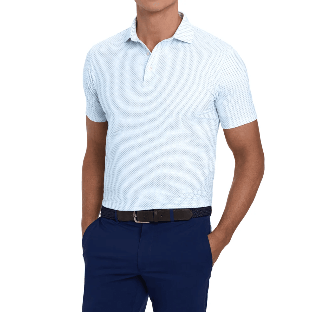 Holderness & Bourne The Cromwell Polo Vista Blue/Pacific Blue SMALL