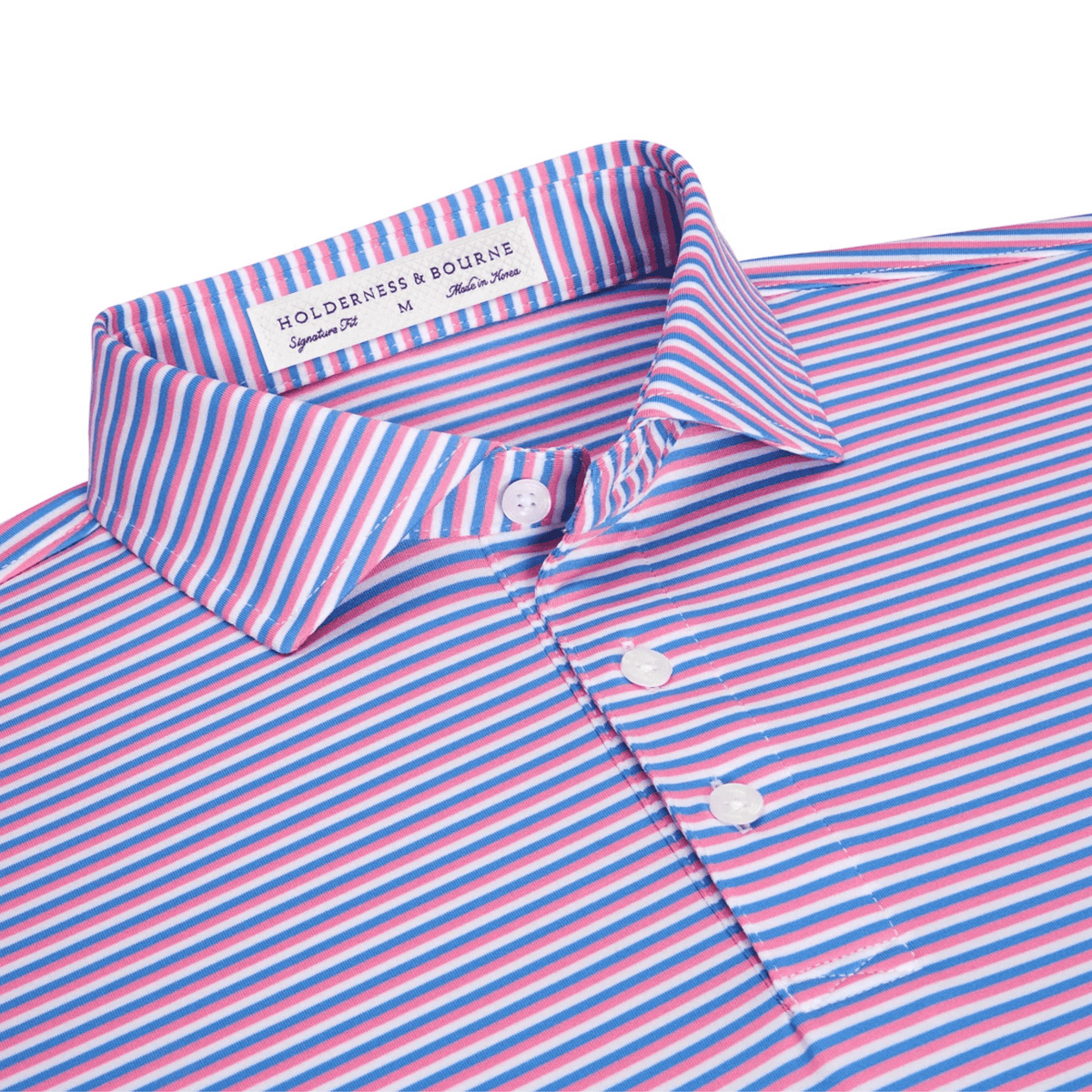 Holderness & Bourne The Fleming Polo Horizon Blue/Vista Blue/White SMALL