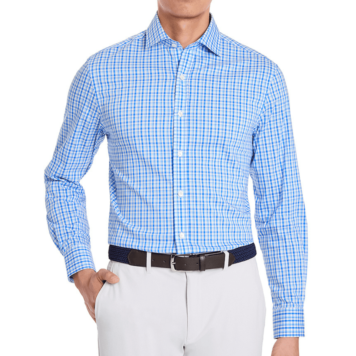 Holderness & Bourne The Flynn Button Down Long Sleeve Marlin Blue