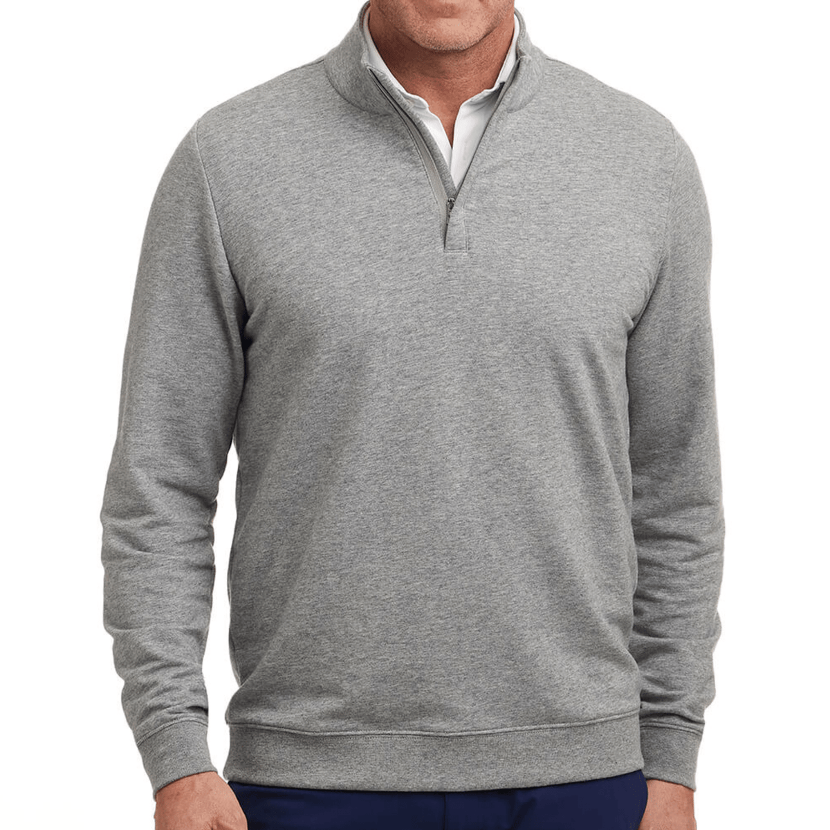 Holderness & Bourne The Harper 1/4 Zip Sweater Heathered Grey