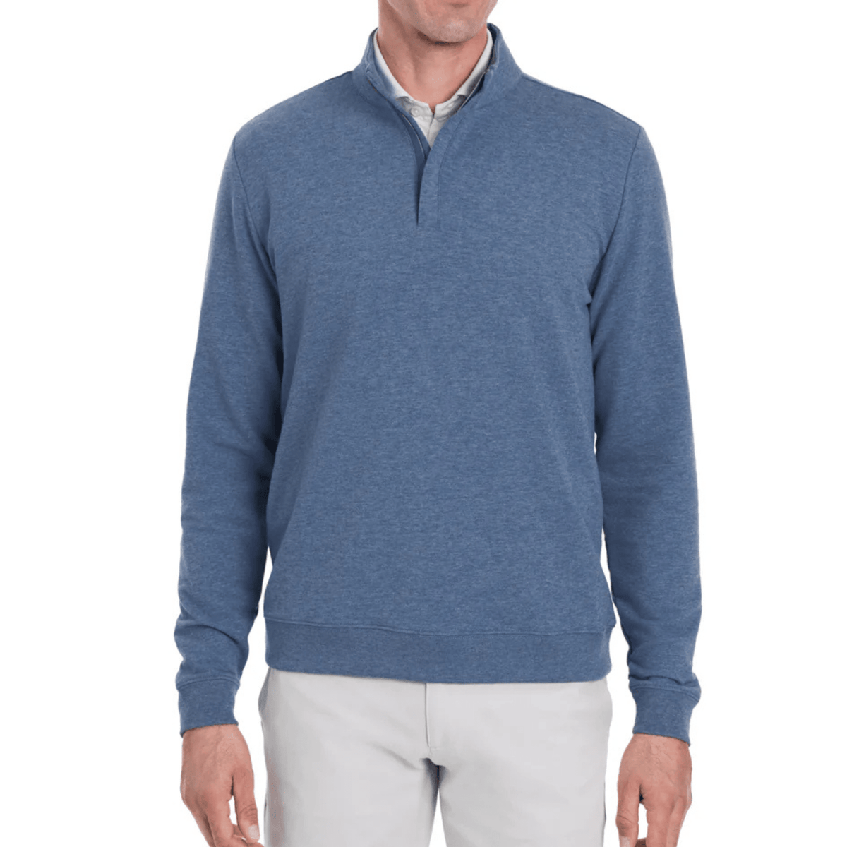 Holderness & Bourne The Harper 1/4 Zip Sweater Heathered Bedford