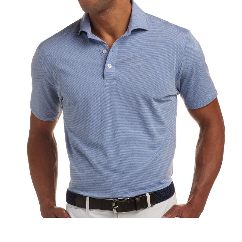 Holderness & Bourne The Holland Polo Heathered Aberdeen Blue