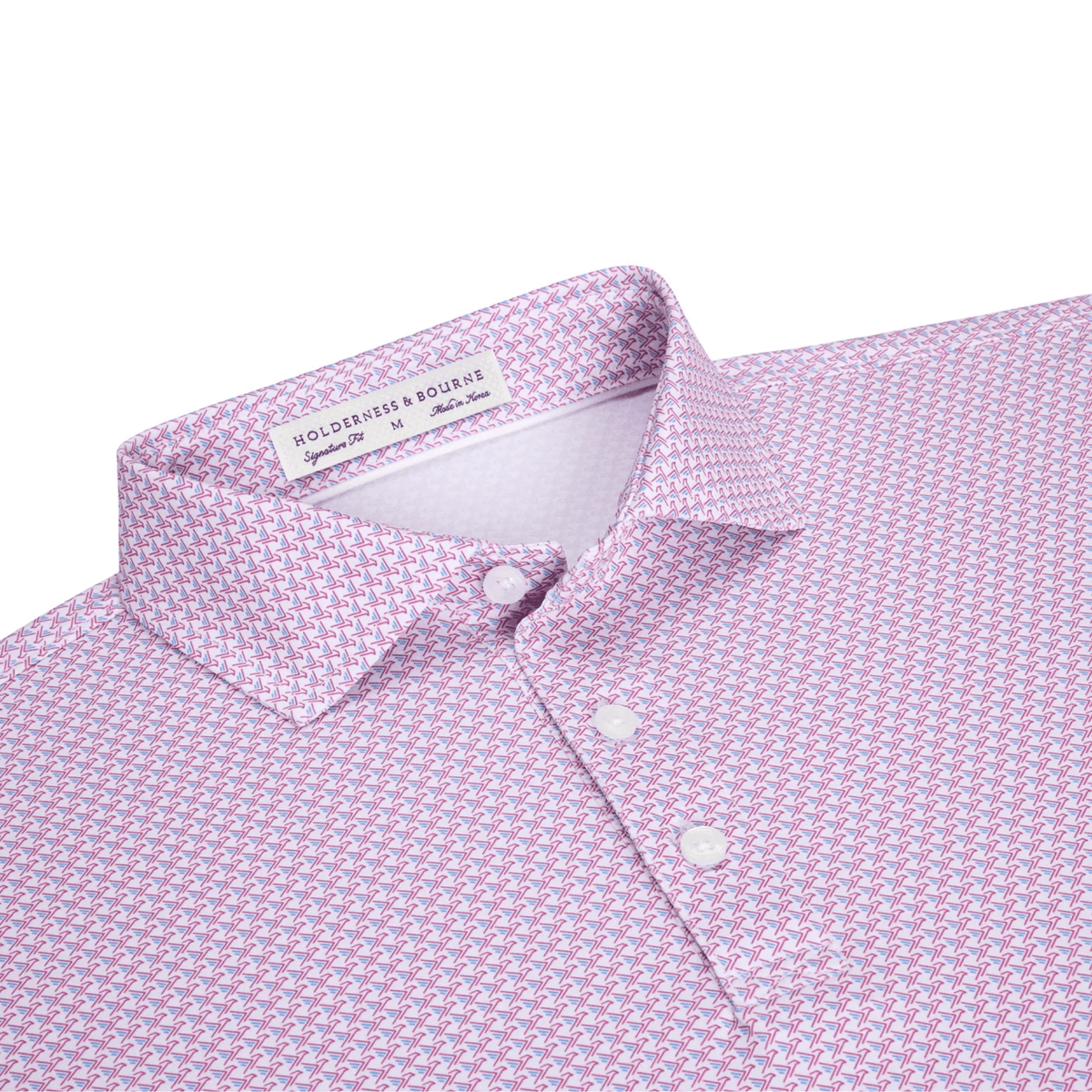 Holderness & Bourne The Justice Polo Horizon Blue & Cabernet XL