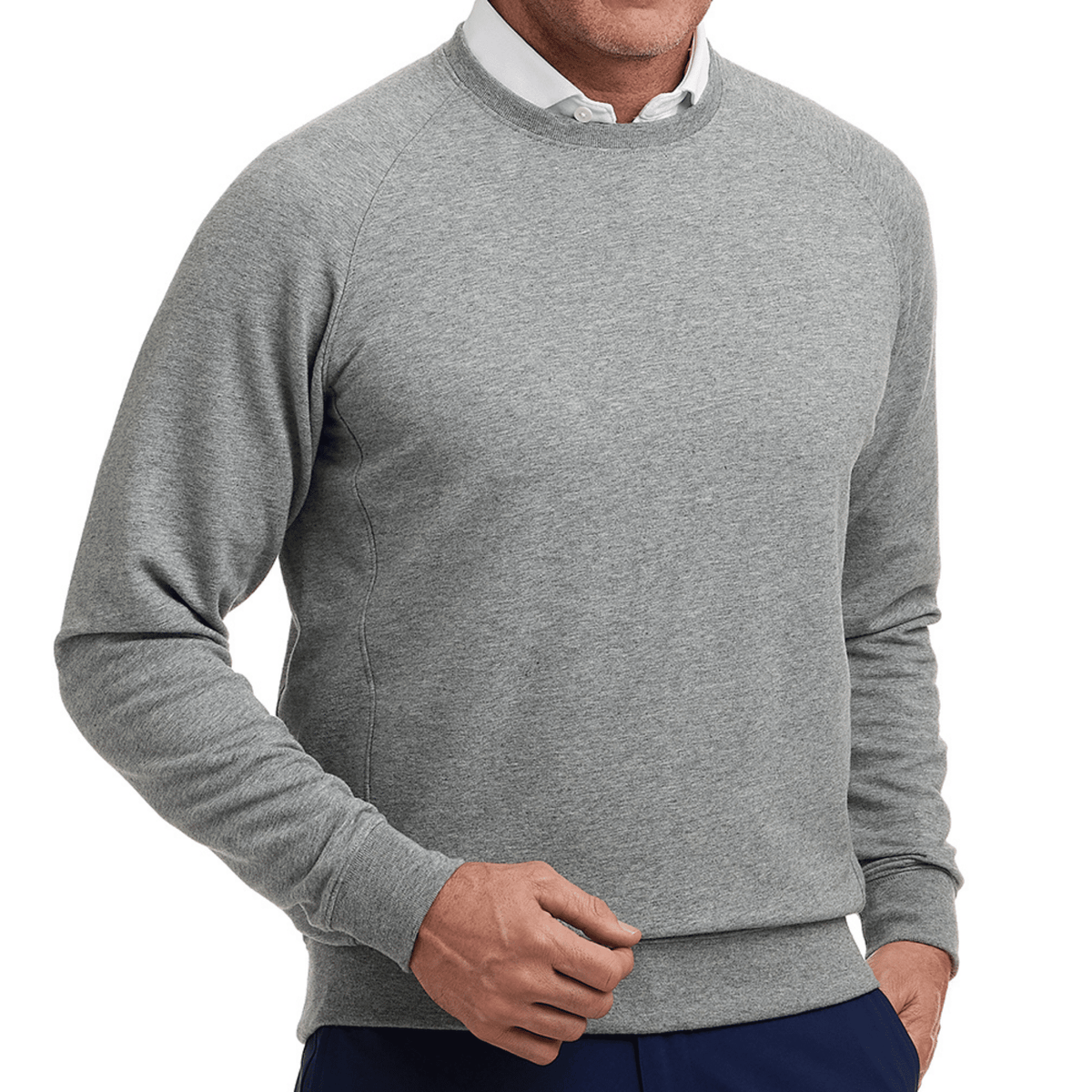 Holderness & Bourne The Kennedy Pullover Sweater Heathered Grey