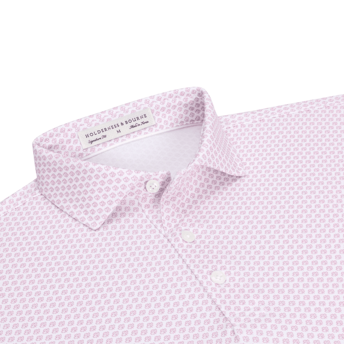 Holderness & Bourne The Lafayette Polo White / Fade Mauve M