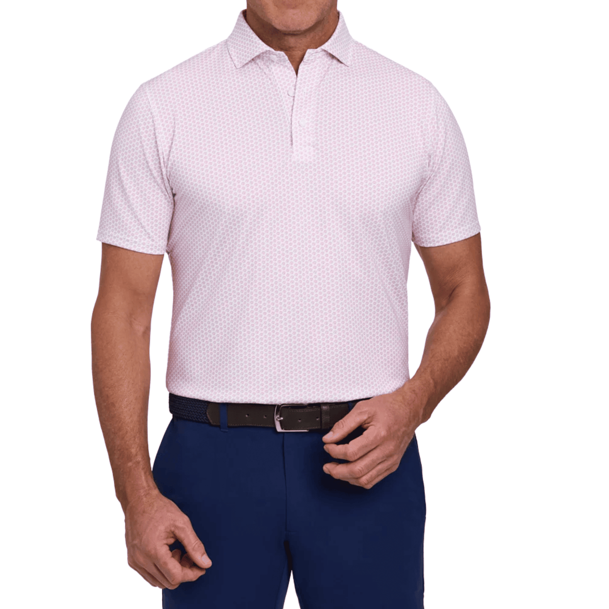 Holderness & Bourne The Lafayette Polo White / Fade Mauve M