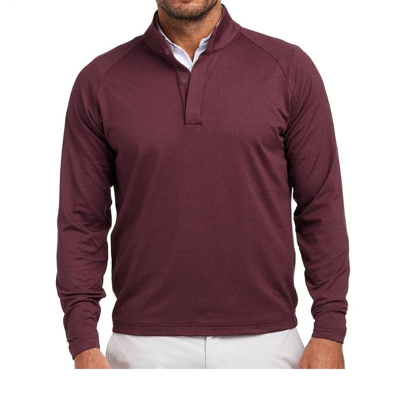 Holderness & Bourne The Payne Sweater Heathered Dark Claret