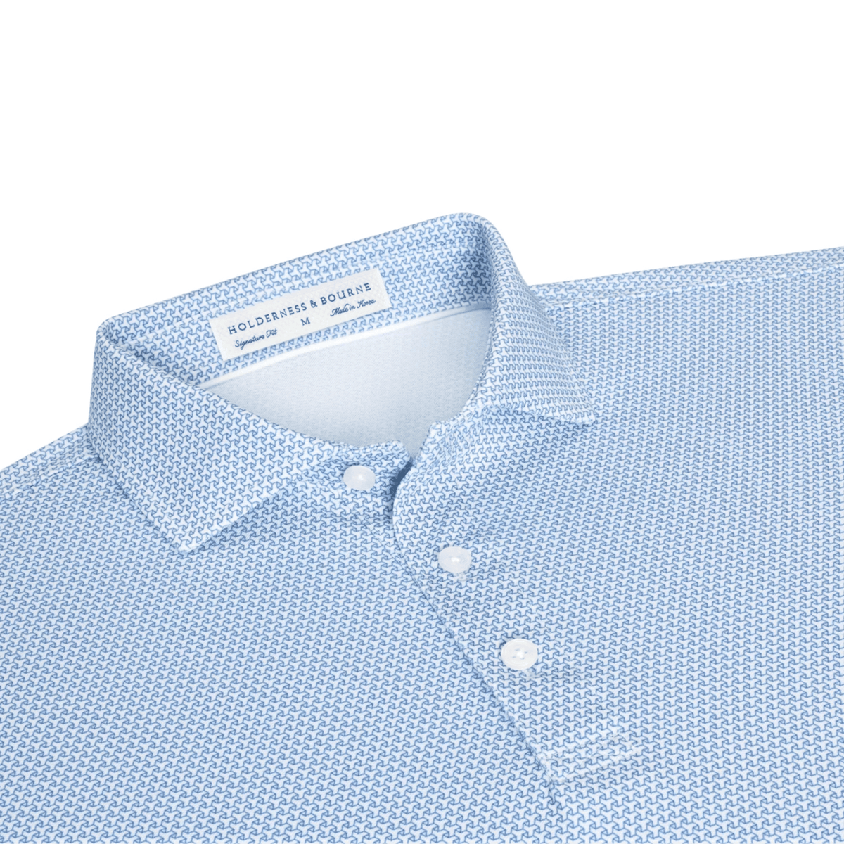 Holderness & Bourne The Pembroke Polo Pacific Blue XL