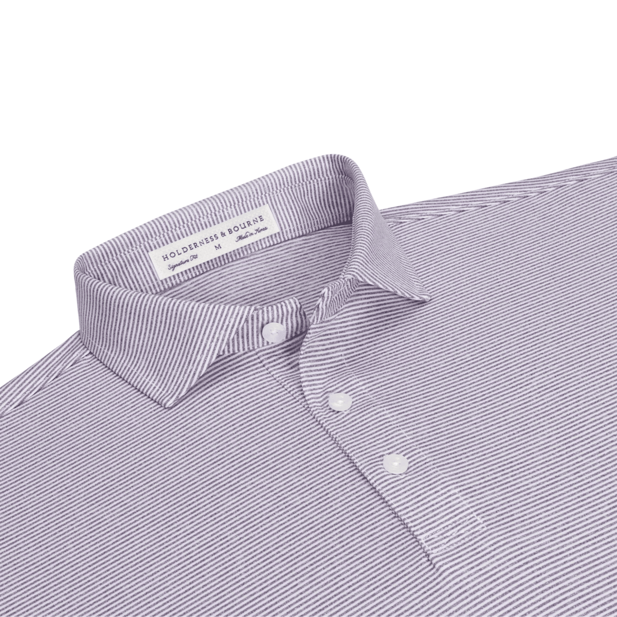 Holderness & Bourne The Perkins Polo Heathered Sonoma & White SMALL
