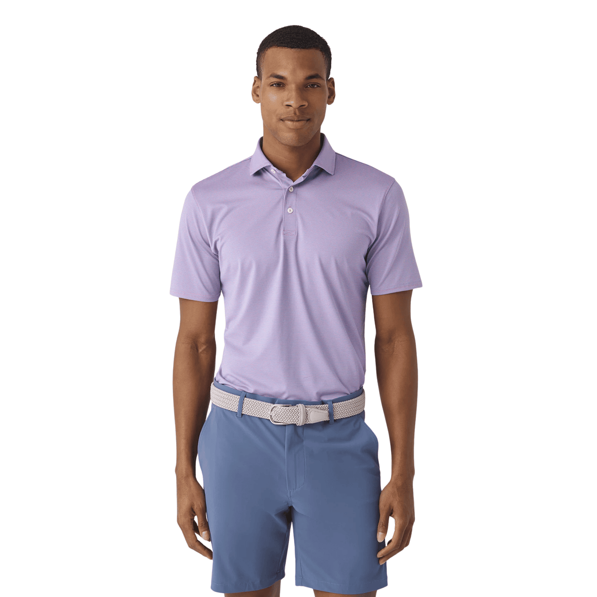 Holderness & Bourne The Perkins Polo Horizon Blue & Belmont SMALL
