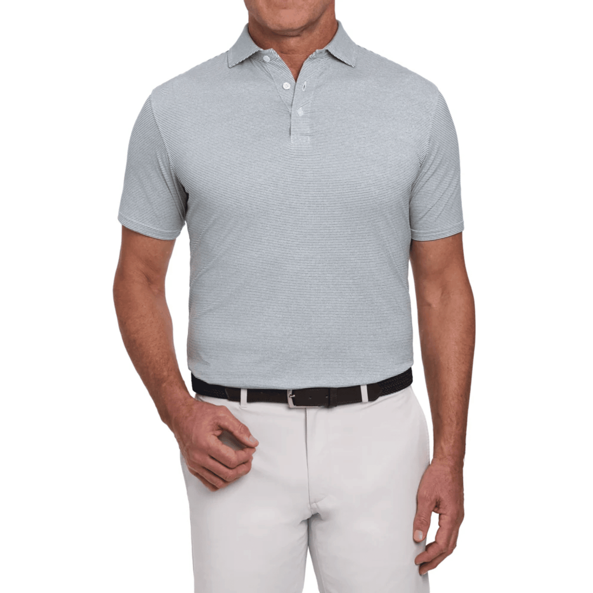 Holderness & Bourne The Perkins Polo Heathered California Spruce & White SMALL