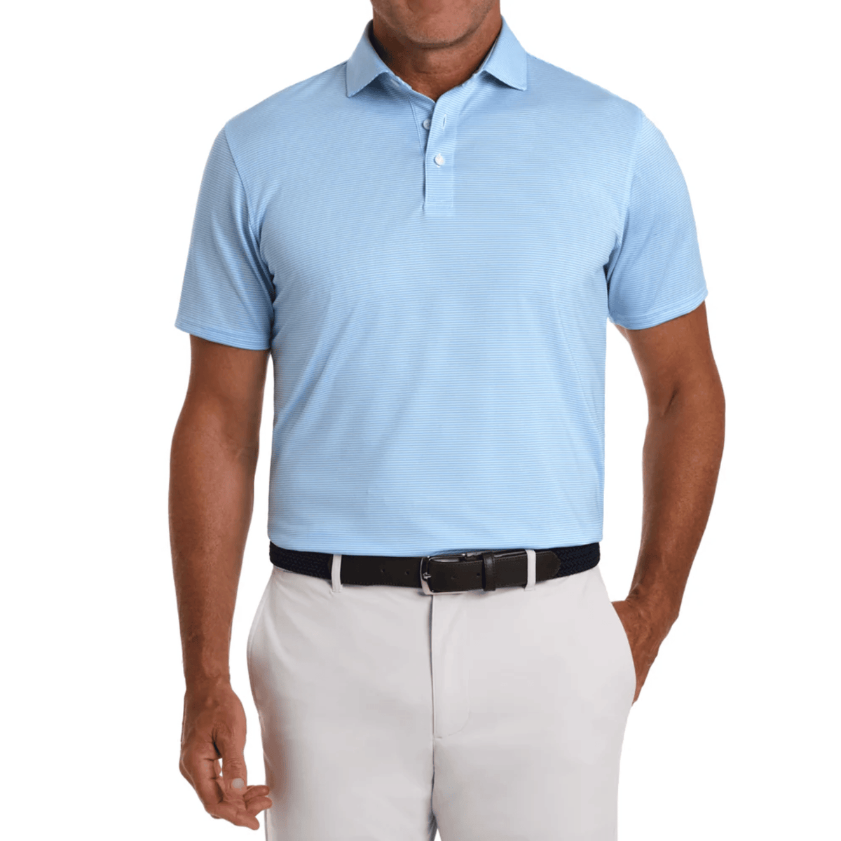 Holderness & Bourne The Perkins Polo Vista Blue & White SMALL