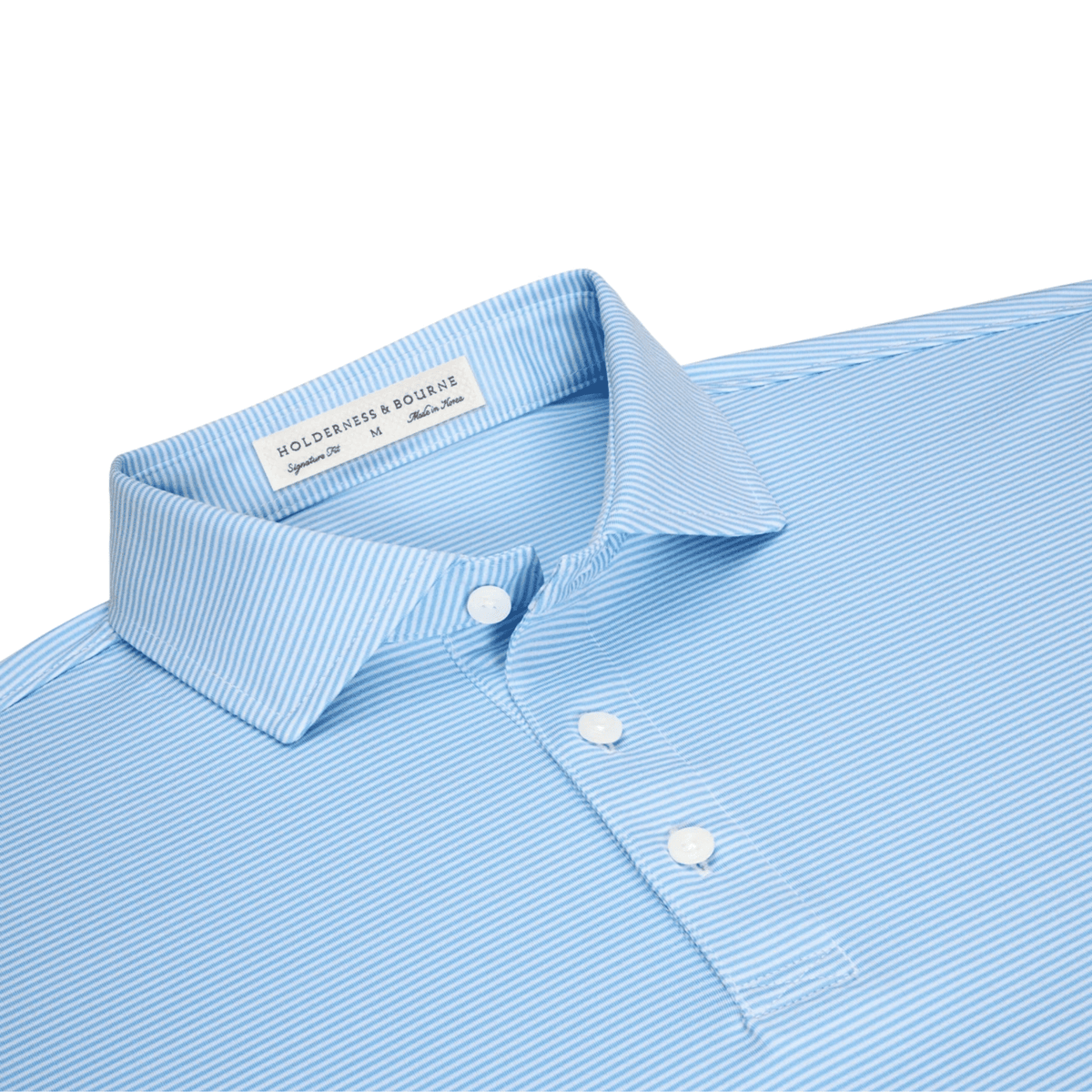 Holderness & Bourne The Perkins Polo Vista Blue & White SMALL