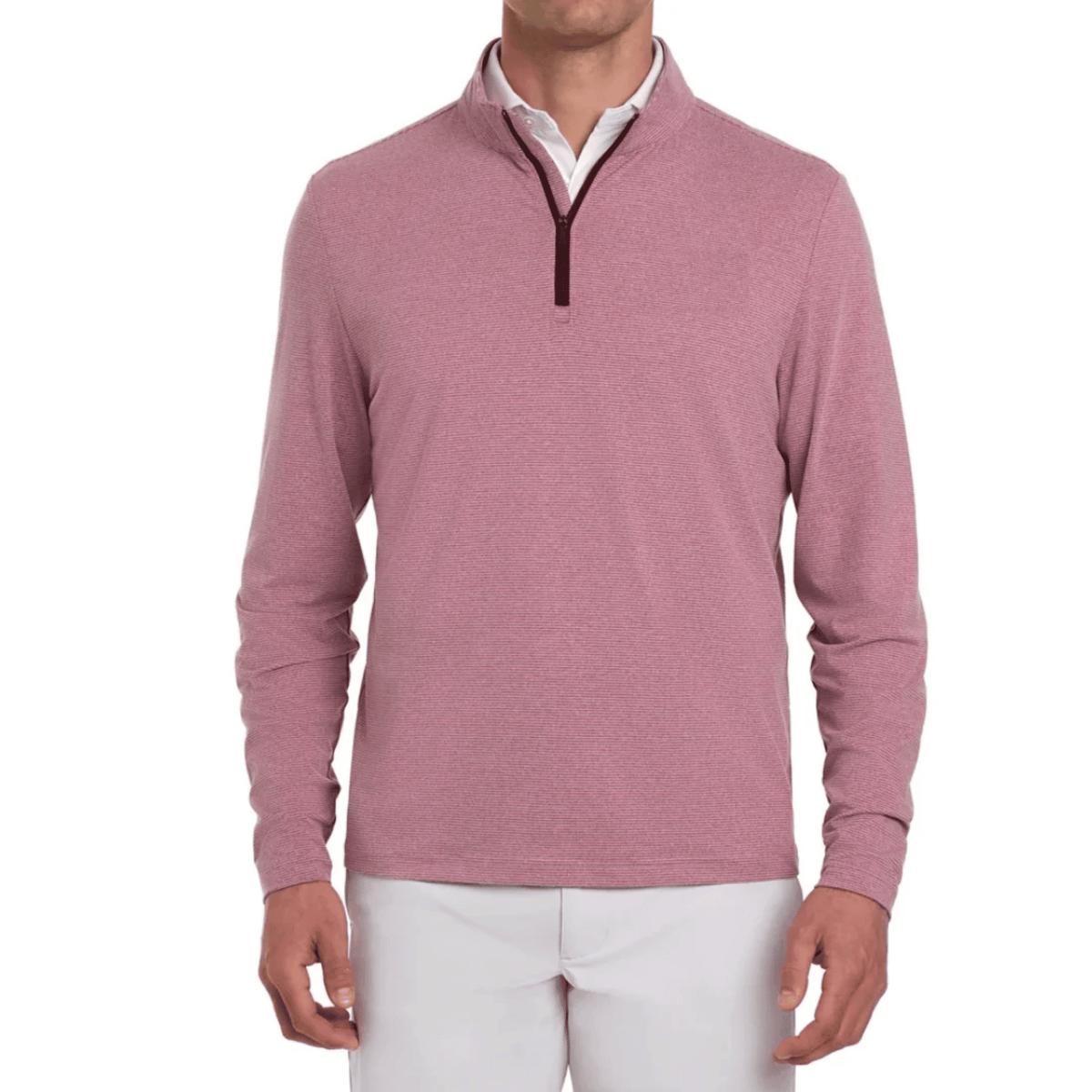 Holderness & Bourne The Royce Pullover 1/4 Zip Heather Cabernet SMALL