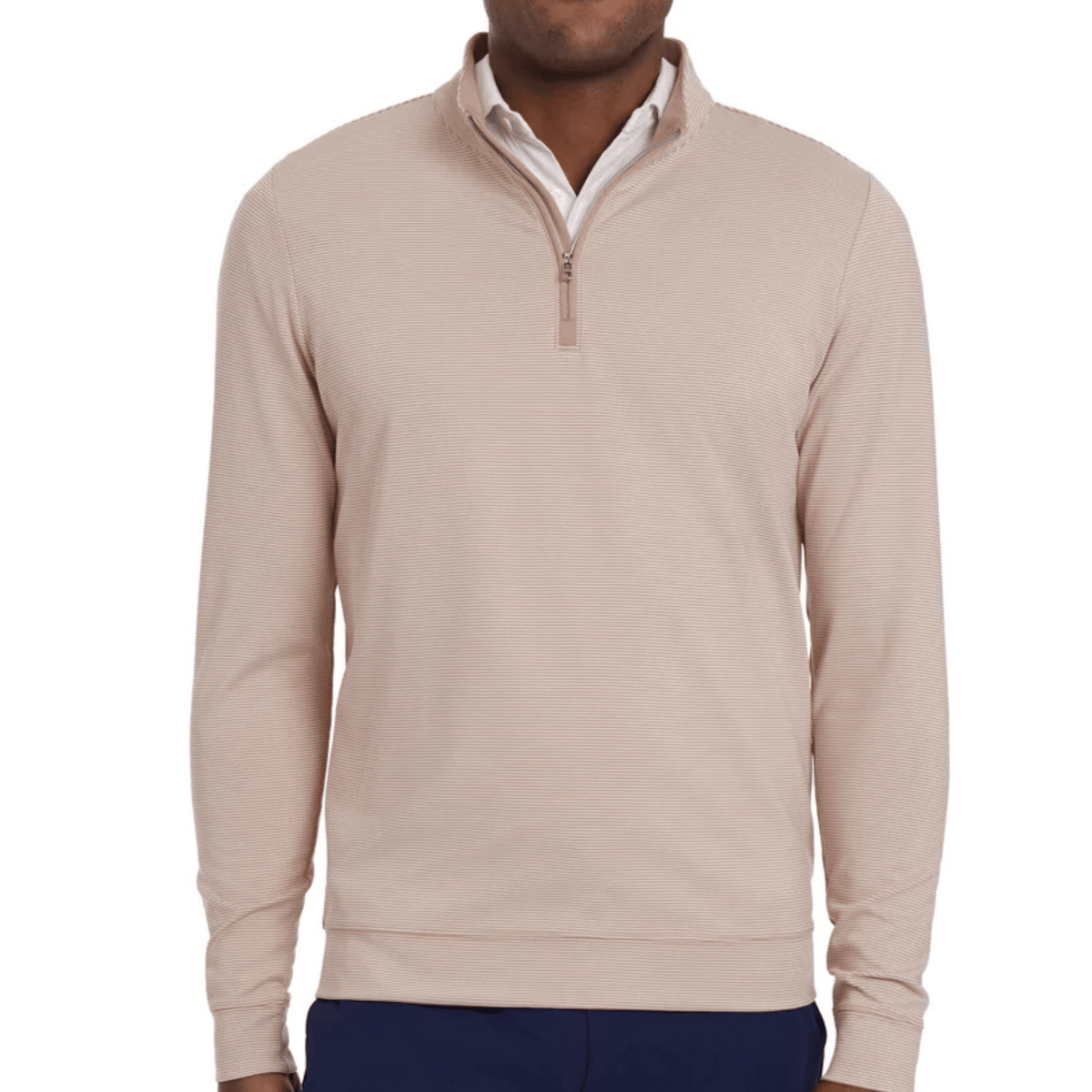 Holderness & Bourne The Sherwood 1/4 Zip Sweater Dune White