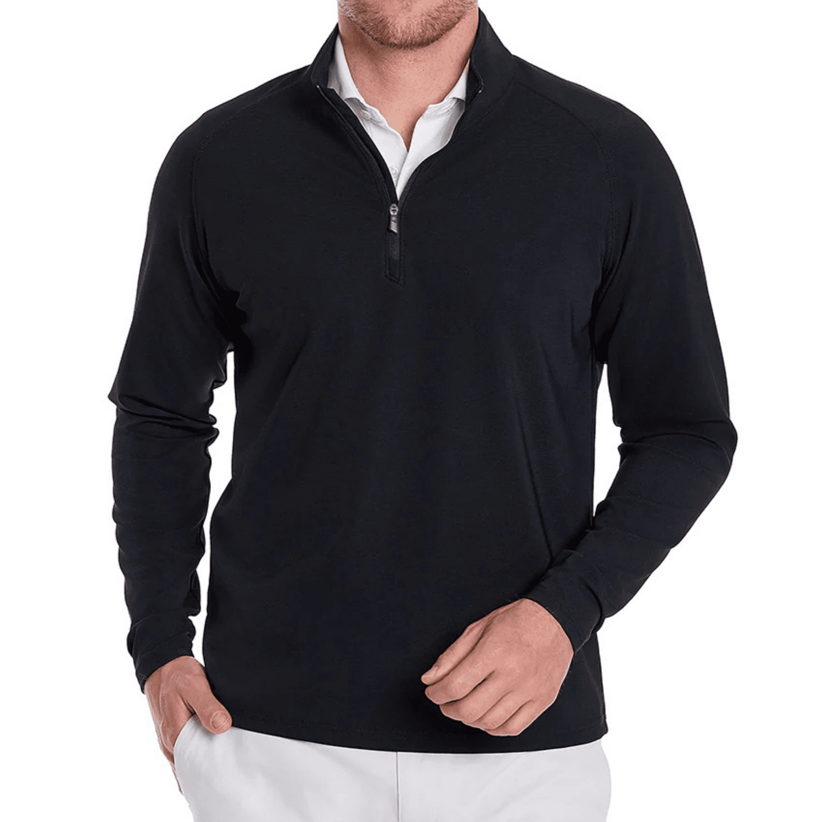 Holderness & Bourne The Stuart 1/4 Zip Sweater Black