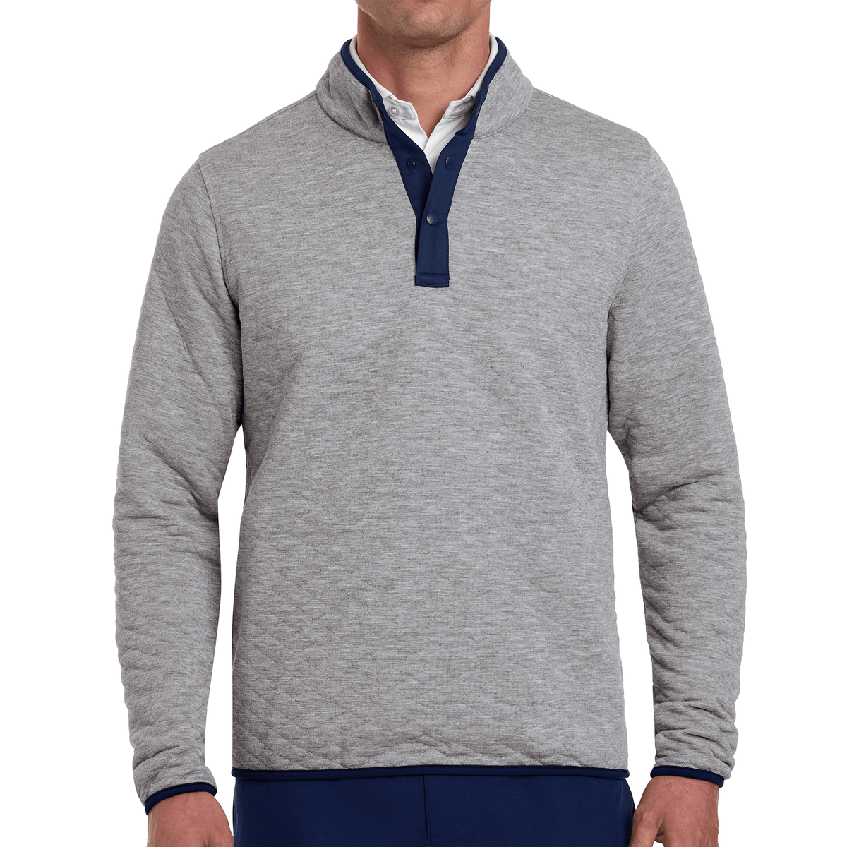 Holderness & Bourne The Sullivan Sweater Heathered Grey Navy
