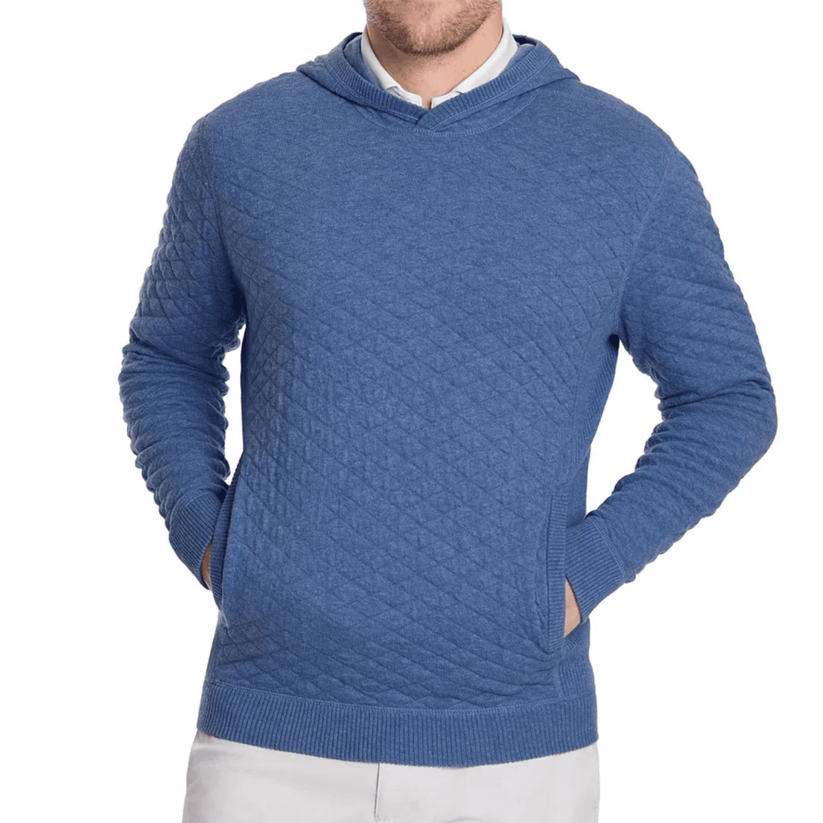 Holderness & Bourne The Wallace Hoodie Heathered Marlin Blue