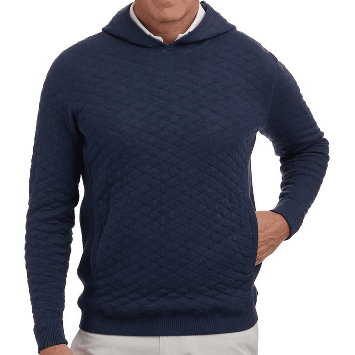 Holderness & Bourne The Wallace Hoodie Heathered Navy