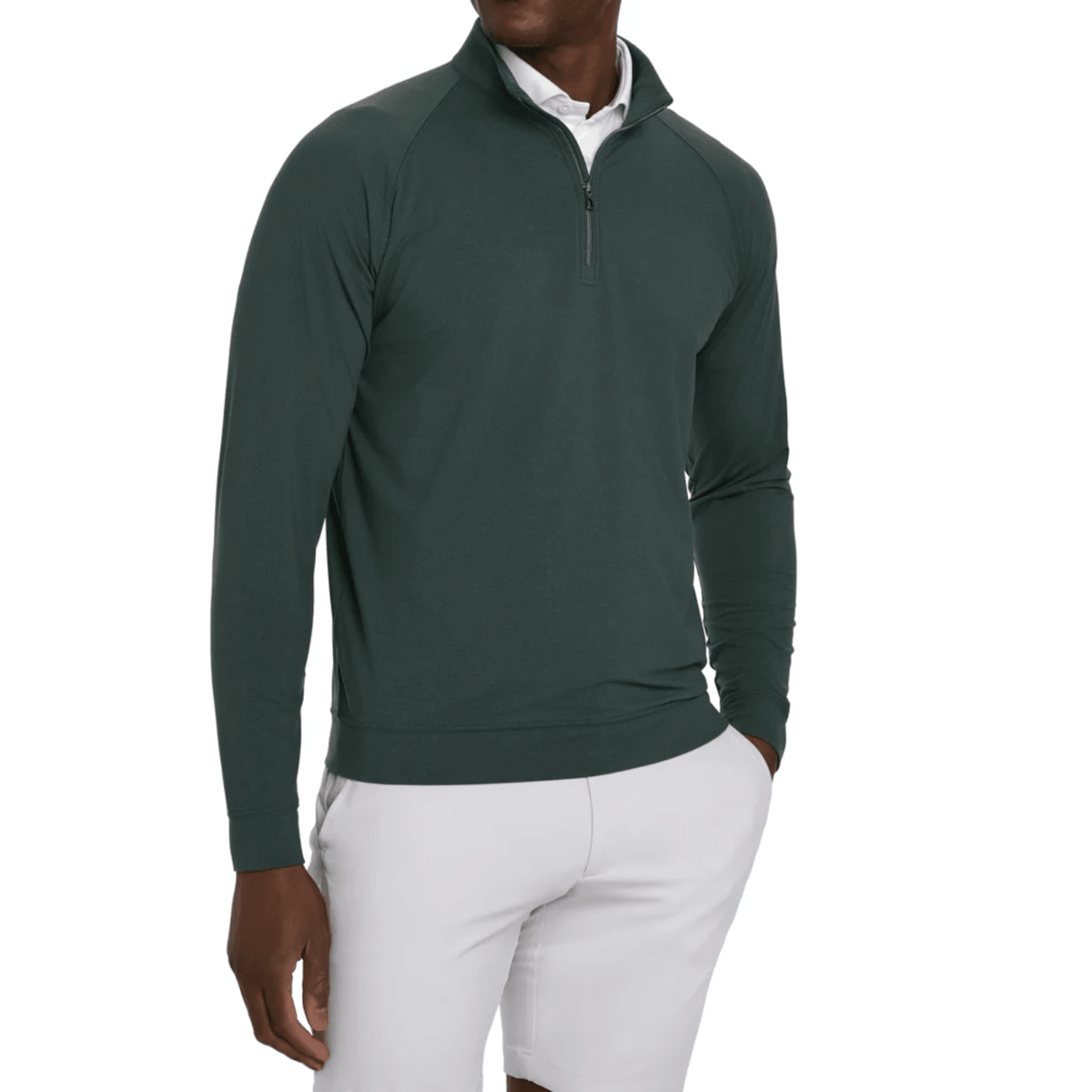 Holderness & Bourne The Westland 1/4 Zip Sweater Heathered Cypress