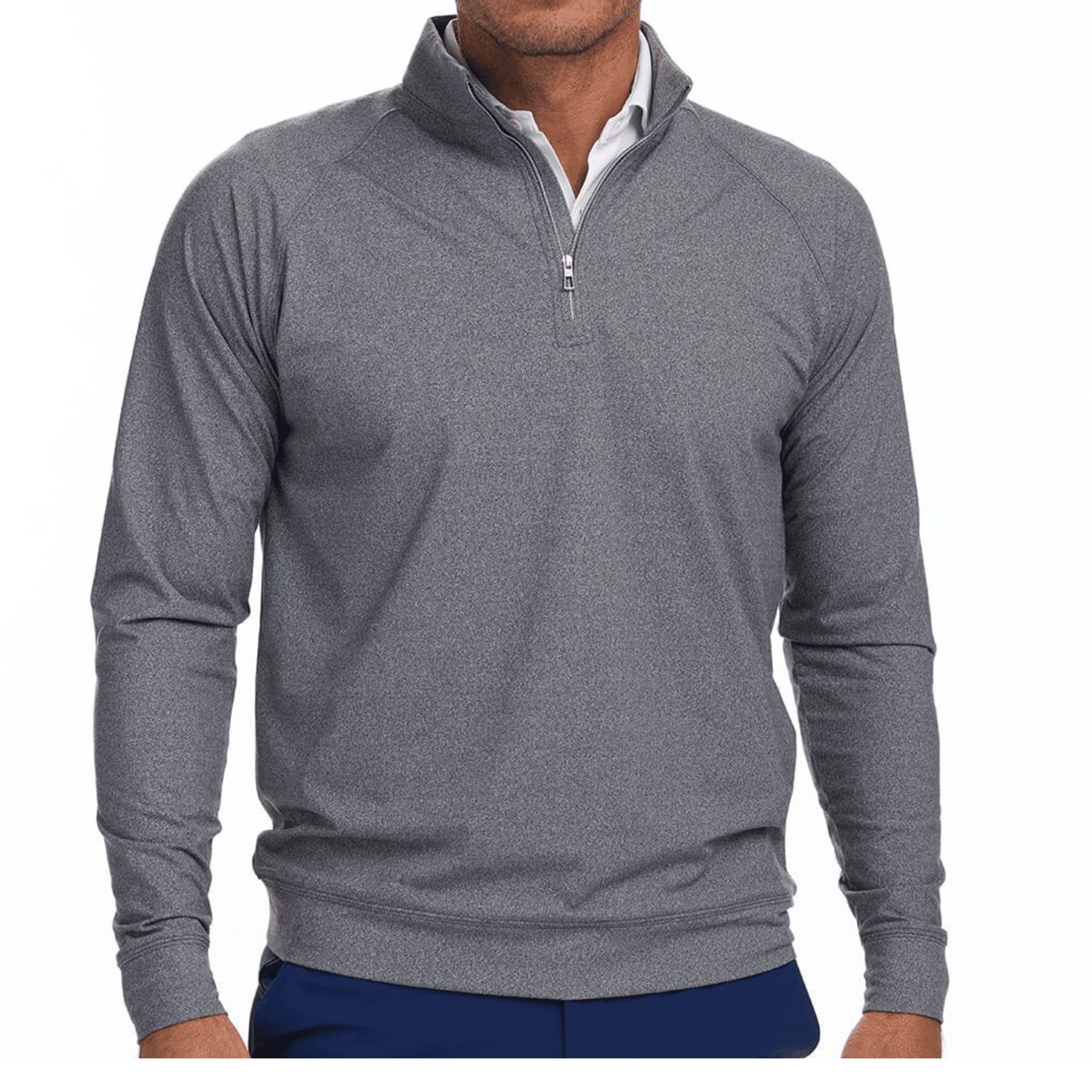 Holderness & Bourne The Westland 1/4 Zip Sweater Charcoal