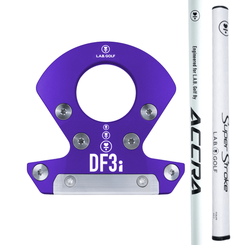 L.A.B. Golf DF3i Counterbalance Putter w/ Accra White Shaft - Custom Specs (Heavy / 67° Lie / 38") Right Purple 38"