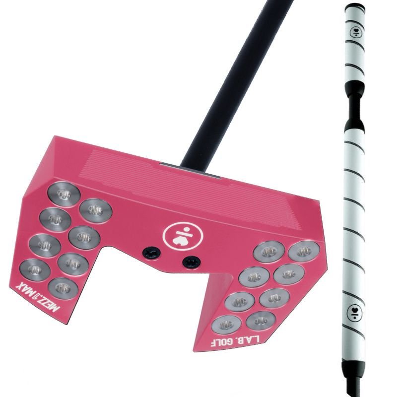 L.A.B. Golf MEZZ.1 MAX Putter - Sweeper - Adam Scott's Gamer (Thick Line Alignment) Pink (Black Accra Shaft) 45"