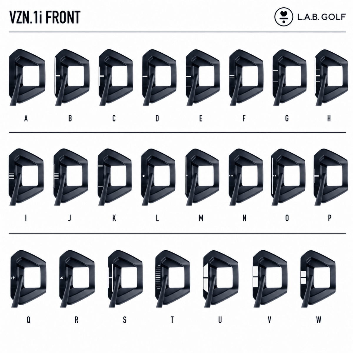 L.A.B. Golf VZN.1i Counterbalance Putter w/ Accra Black Shaft - Custom Specs (Heavy / 70° Lie / 38")