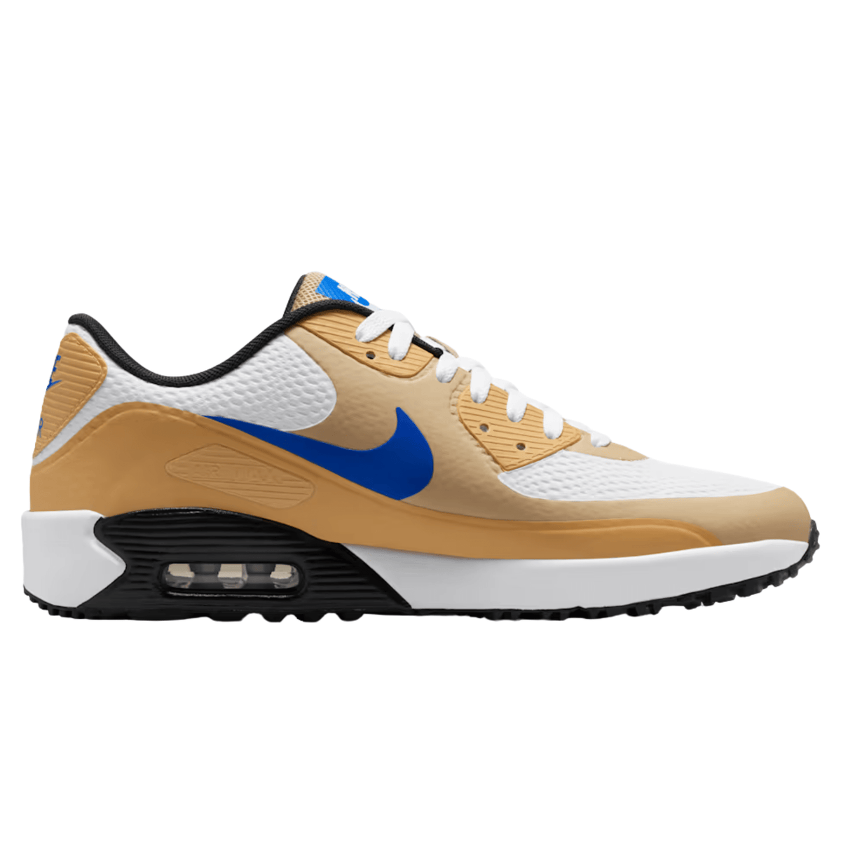 Nike Air Max 90 G Spikeless Golf Shoes White Linen Game Royal Medium
