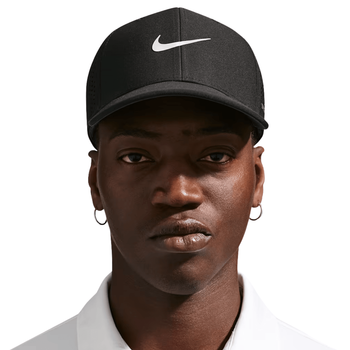 Nike Dri - FIT ADV SwooshFlex Rise Golf Hat Black/Anthracite/White S/M