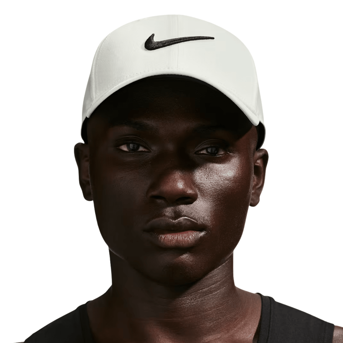 Nike Dri-FIT Club Structured Swoosh Golf Hat Sail Black