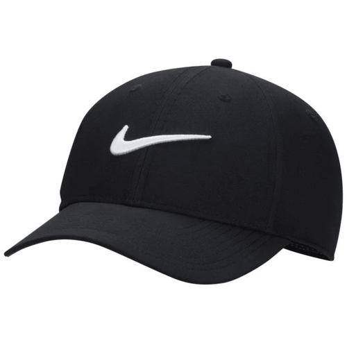 Nike Dri-FIT Club Structured Swoosh Golf Hat Black White