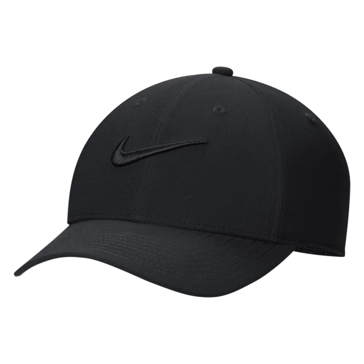 Nike Dri-FIT Club Structured Swoosh Golf Hat Black Black